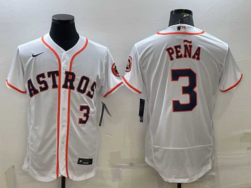 Men's Houston Astros #3 Jeremy Pena White Stitched MLB Flex Base Nike Jersey,We sell and wholesale Men's Houston Astros #3 Jeremy Pena White Stitched MLB Flex Base Nike Jersey on line form chian!